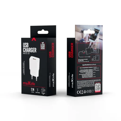 Maxlife MXTC-01 töltő 1x USB 2.1A fehér - 4