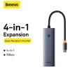  Baseus - Dokkolóállomás Lite Széria (B0005280A813-03) - Type-C 4x USB3.0-hoz, 5Gbps - Űrszürke thumbnail