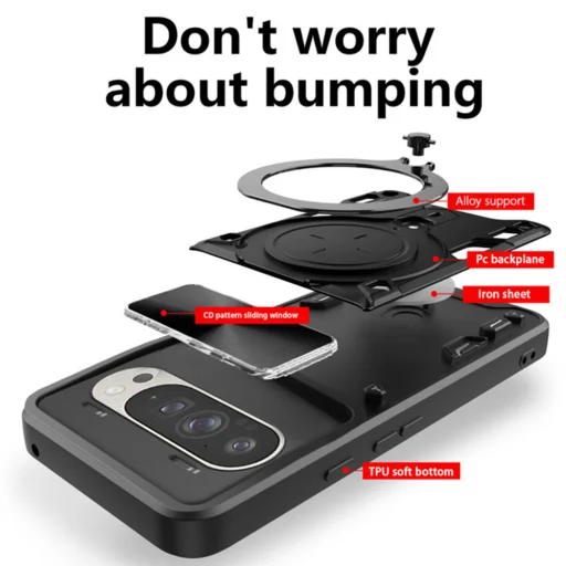  Techsuit - CamGuard Pro - Google Pixel 9 / 9 Pro - Rózsaarany tok - 2