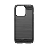 Rugalmas karbon mintázatú tok iPhone 15 Pro Carbon Case - fekete tok thumbnail