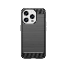 Rugalmas karbon mintázatú tok iPhone 15 Pro Carbon Case - fekete tok