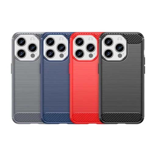 Rugalmas karbon mintázatú tok iPhone 15 Pro Carbon Case - fekete tok - 7