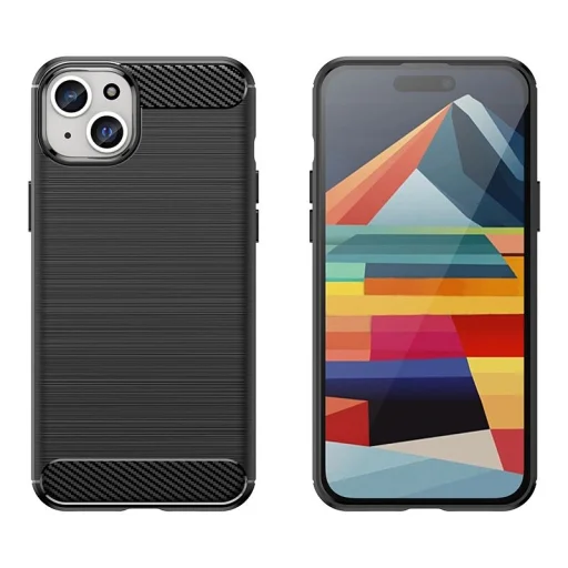Flexibilis karbon mintájú tok iPhone 15 Plus Carbon Case - fekete tok - 5