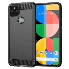 Google Pixel 5 - Techsuit - Carbon Silicone - Fekete tok