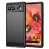 Google Pixel 6 Hátlap - Techsuit - Carbon Silicone - Fekete tok