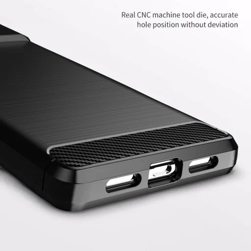 Google Pixel 6 Hátlap - Techsuit - Carbon Silicone - Fekete tok - 4