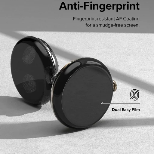  Ringke - Kétoldalas Könnyen Felhelyezhető Fólia (3 darabos csomag) - Google Pixel Watch 3 45mm - Átlátszó üvegfólia - 6