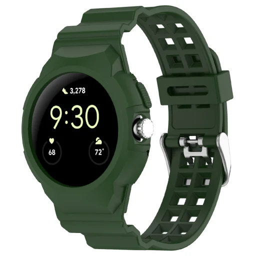 Óraszíj - Techsuit (W065) - Google Pixel Watch / Watch 2 / Watch 3 41mm - Zöld. - 1