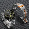 Óraszíj - Techsuit (W063) - Huawei Watch GT 2 (46mm)/GT 2 Pro/GT 3 Pro (46mm)/Ultimate, Xiaomi Watch S1 - Titán Narancs. thumbnail