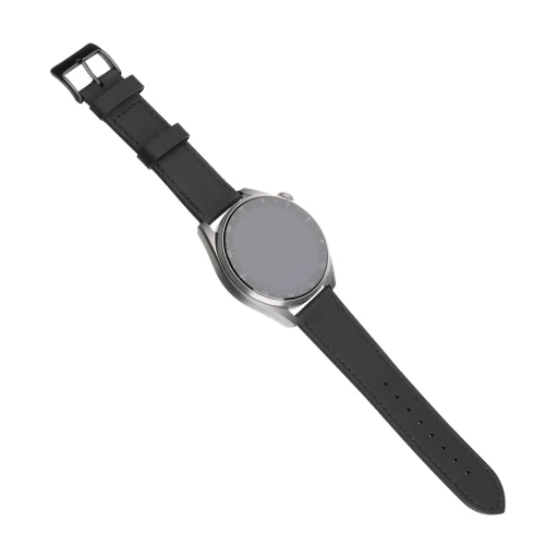 Fixed - Bőrszíj 22mm - Huawei Watch GT 2 (46mm)/GT 2 Pro/GT 3 Pro (46mm)/Ultimate, Xiaomi Watch S1 - Fekete - 2