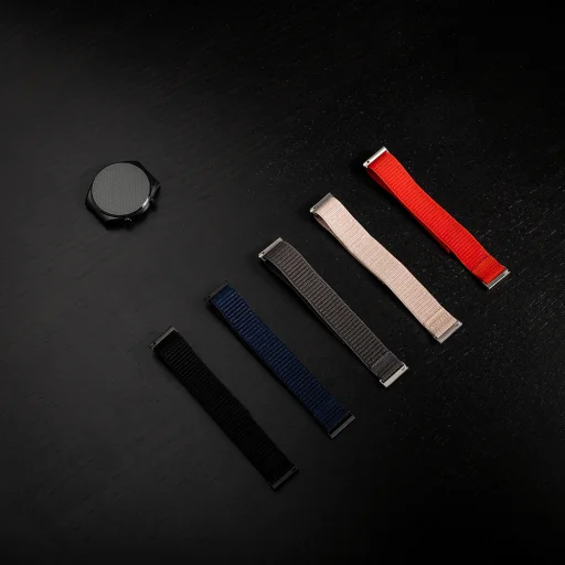 Fixed - Nylon Sportos Szíj 22mm - Huawei Watch GT 2 (46mm)/GT 2 Pro/GT 3 Pro (46mm)/Ultimate, Xiaomi Watch S1 - Sötétszürke - 3