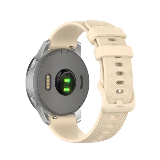 Óraszíj 18 mm (W006) - Huawei Watch GT 4 (41 mm)/W1/Honor Watch S1/Garmin Venu 2S/Vivoactive 4S - Krém. - 2