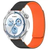 Szíj - Techsuit Watchband 18mm (W074) - Huawei Watch GT 4 (41mm)/W1/Honor Watch S1/Garmin Venu 2S/Vivoactive 4S - Fekete / Narancssárga thumbnail