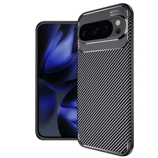 Techsuit - CarbonFiber védőtok - Google Pixel 10 Pro XL - Fekete tok - 1