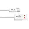Blueo - Adatkábelt - USB-A - USB-C, Fonott, Gyorstöltés, 6A - Fehér thumbnail