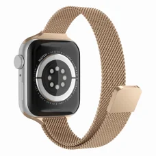 Apple Watch szíj (38/40/41/42 mm) - Techsuit - Arany (W034) kompatibilis az Apple Watch 1/2/3/4/5/6/7/8/9/10/SE/SE 2 modellekkel.