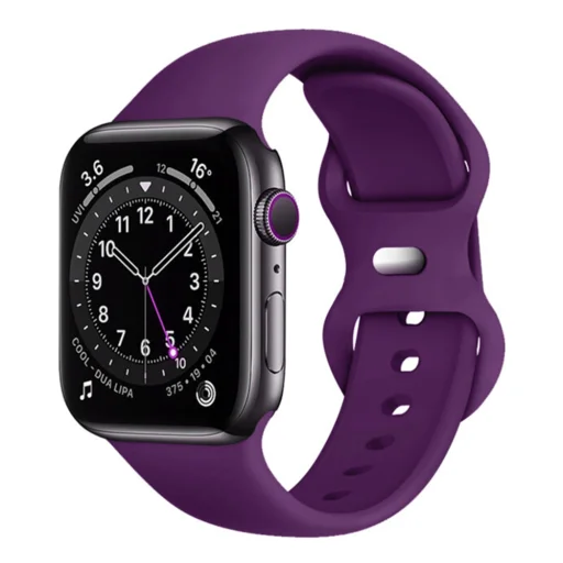 Apple Watch szíj - Techsuit (W031) - 1/2/3/4/5/6/7/8/9/10/SE/SE 2 modellekhez (38/40/41/42mm) - Sötét lila. - 1