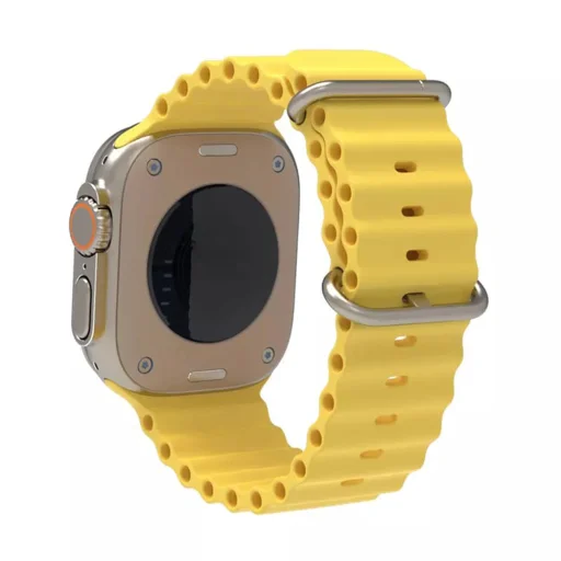 Remienok pre Apple Watch (W038) - Techsuit - Apple Watch 1/2/3/4/5/6/7/8/9/10/SE/SE 2 (38/40/41/42mm) - Žltý. - 2
