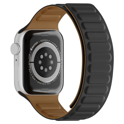  Techsuit - Óraszíj (W035) - Apple Watch 1/2/3/4/5/6/7/8/9/10/SE/SE 2 (38/40/41/42mm) - Fekete - 2
