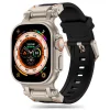 Apple Watch szíj - Techsuit (W064) - Apple Watch 1/2/3/4/5/6/7/8/9/10/SE/SE 2/Ultra/Ultra 2 (42/44/45/46/49mm) - Titán Ezüst Fekete thumbnail
