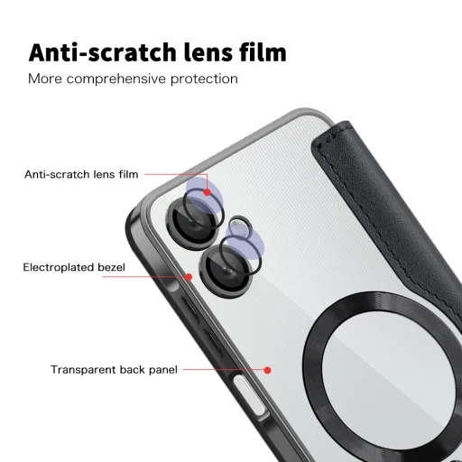  Samsung Galaxy A06 Fekete Techsuit SmartMag Könyv Tok - 3