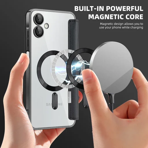  Samsung Galaxy A06 Fekete Techsuit SmartMag Könyv Tok - 6