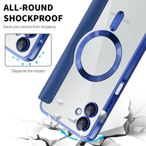  Samsung Galaxy A06 Kék Techsuit SmartMag Book tok - 4