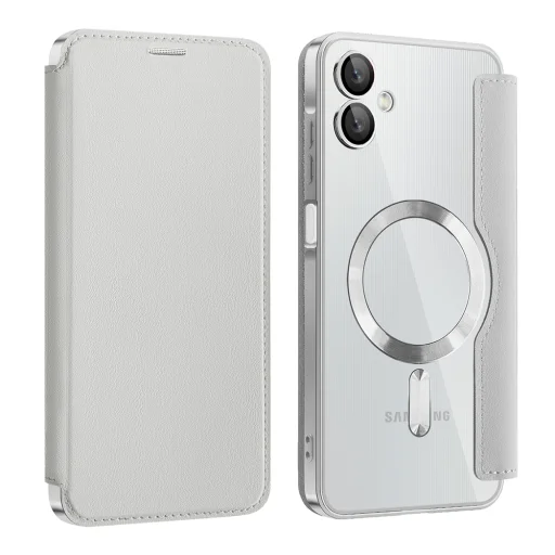  Samsung Galaxy A06 Szürke Techsuit SmartMag könyv tok - 2