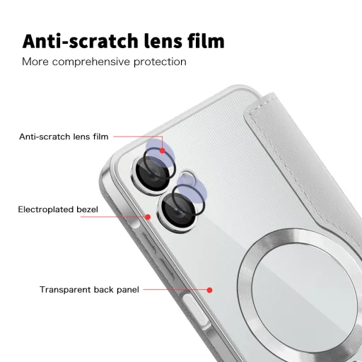  Samsung Galaxy A06 Szürke Techsuit SmartMag könyv tok - 3