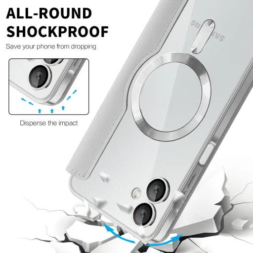  Samsung Galaxy A06 Szürke Techsuit SmartMag könyv tok - 4