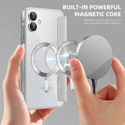  Samsung Galaxy A06 Szürke Techsuit SmartMag könyv tok - 6