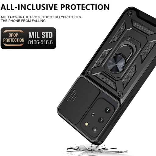 Samsung Galaxy S20 Plus 4G / S20 Plus 5G - Techsuit - CamShield Sorozat - Fekete tok - 5