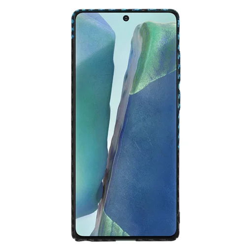 Samsung Galaxy Note 20 4G / Note 20 5G tok - Techsuit - Carbonite FiberShell - Kék Impulzus - 2