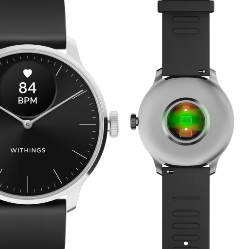 Withings Scanwatch Light / 37mm (Activity, Sleep Tracker / Stainless steel, fkm wristband, sapphire glass) - Black - 7