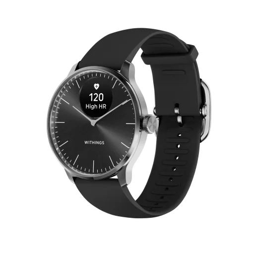 Withings Scanwatch Light / 37mm (Activity, Sleep Tracker / Stainless steel, fkm wristband, sapphire glass) - Black - 1