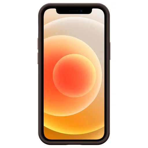 iPhone 12 mini Spigen Cyrill Leather Brick bőr tok Vöröses barna (ACS01784) - 2