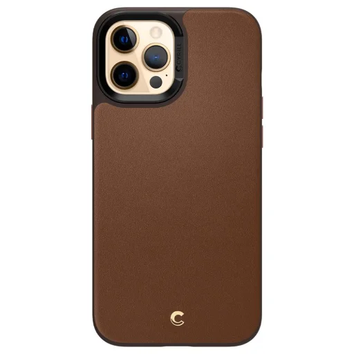 Phone 12 Pro MAX Spigen Cyrill Leather Brick bőr tok Vöröses Barna (ACS01649) - 4