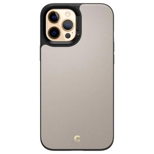 iPhone 12 Pro MAX Spigen Cyrill Leather Brick bőr tok Kavicsszürke (ACS01650) - 3