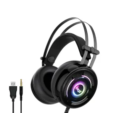 iPega PG-R008 RGB Gamer, Gaming fejhallgató mikrofonnal fekete