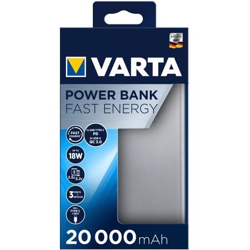 VARTA Power Bank Fast Energy 20000mAh ezüst - 2