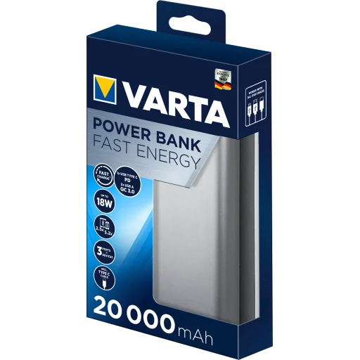 VARTA Power Bank Fast Energy 20000mAh ezüst - 1