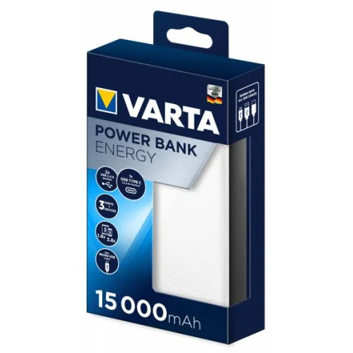 VARTA Power Bank Energy 15000mAh fehér - 1