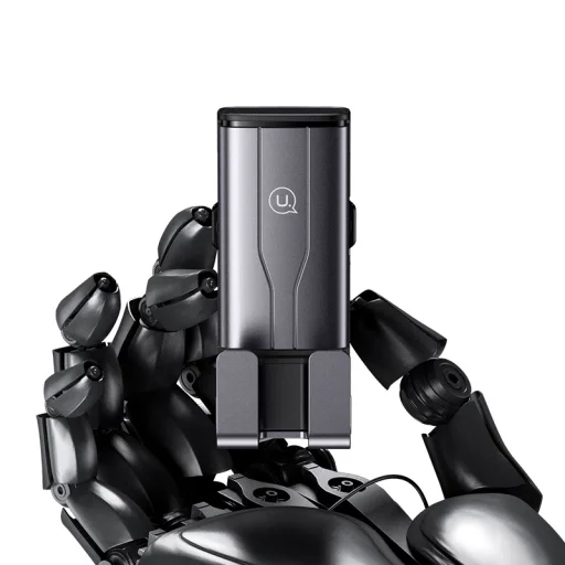 Usams ZJ060 Szellőzőre helyezhető fém gravity autós telefontartó szürke - 11