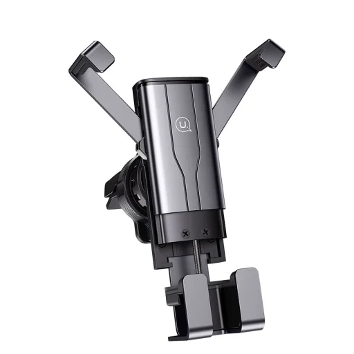 Usams ZJ060 Szellőzőre helyezhető fém gravity autós telefontartó szürke - 1