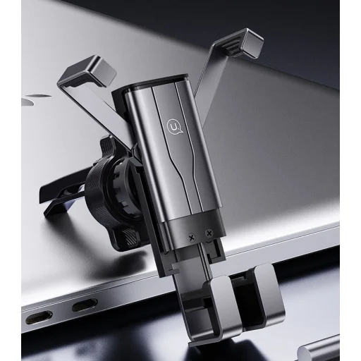 Usams ZJ060 Szellőzőre helyezhető fém gravity autós telefontartó szürke - 2