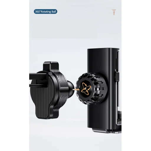 Usams ZJ060 Szellőzőre helyezhető fém gravity autós telefontartó szürke - 7