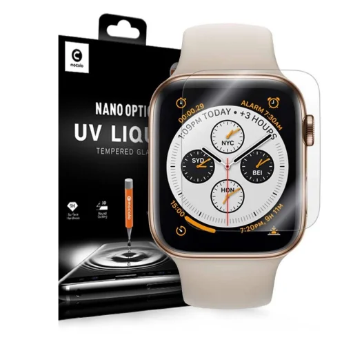 Mocolo kijelzővédő üvegfólia UV LED lámpával Apple Watch 4/5/6/SE (44MM) - 1