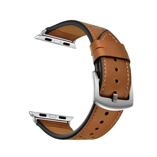 TECH-PROTECT BŐR ÓRASZÍJ APPLE WATCH 4/5/6/7/8/SE/Ultra (42/44/45/49mm) BARNA - 2