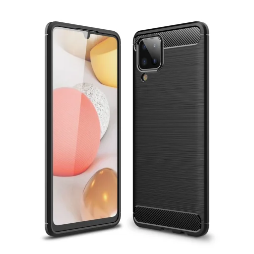 Tech-Protect carbon mintájú TPU tok Samsung A12 fekete - 1