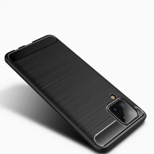 Tech-Protect carbon mintájú TPU tok Samsung A12 fekete - 2